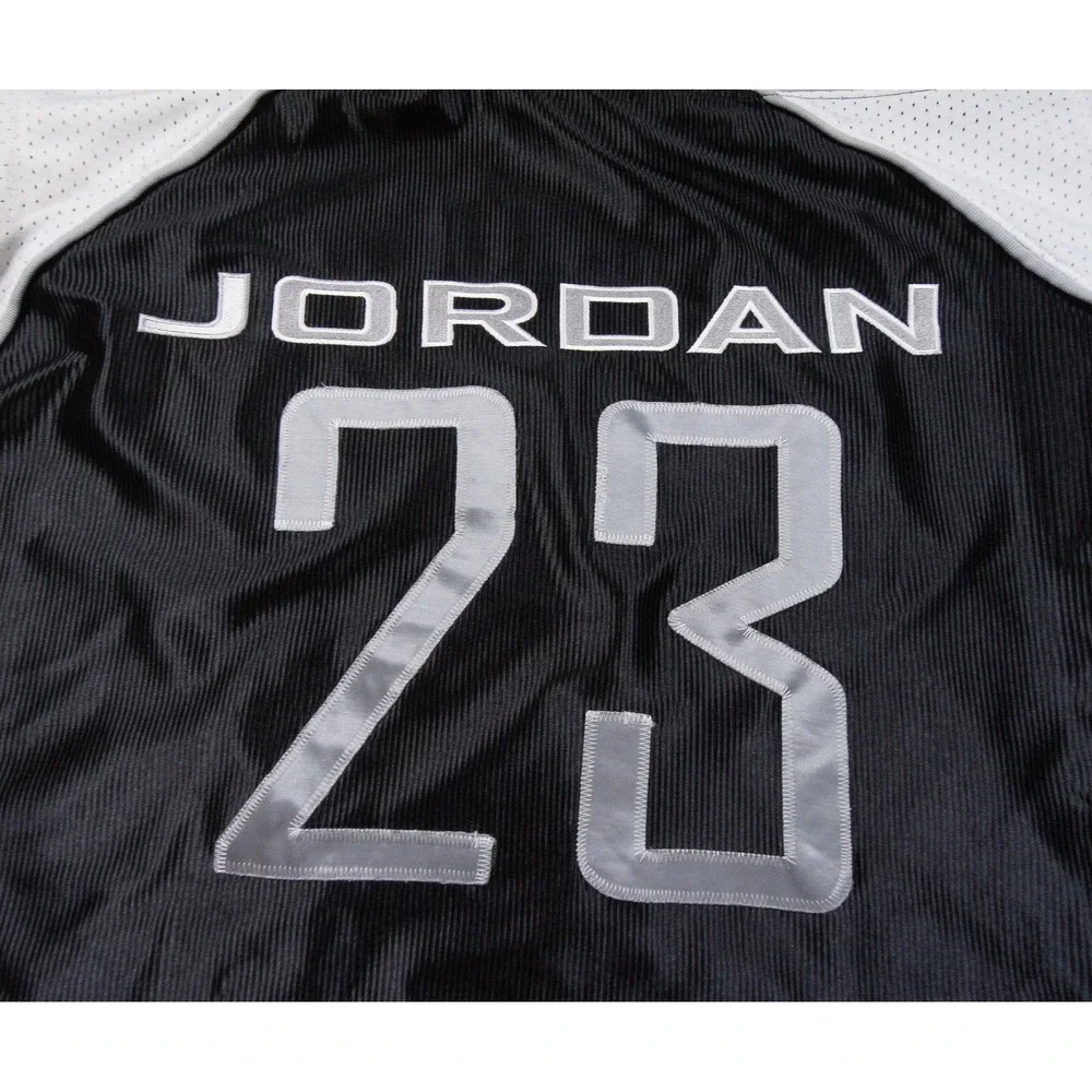Vintage Jordan Jersey Mens XLarge Black Jumpman Basketball Colorblock Y2K